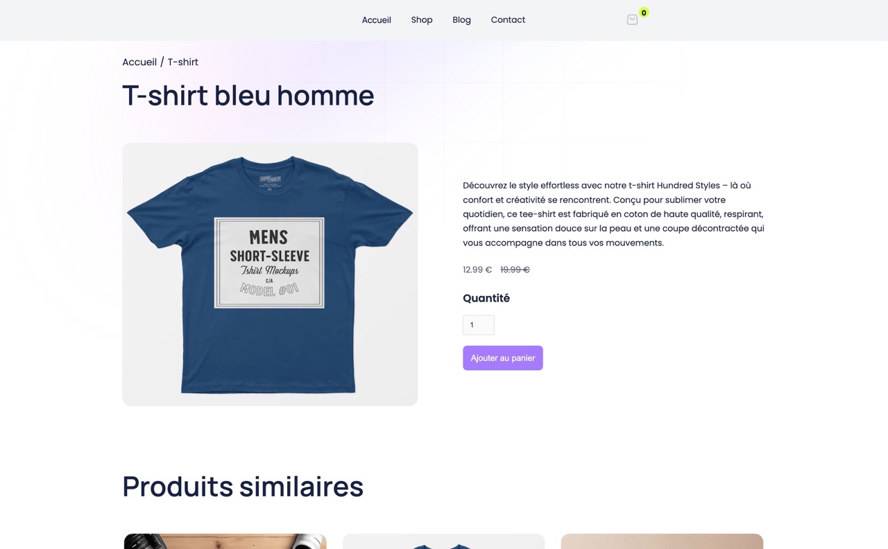 Cette template du CMS Français TOKO simple et moderne est conçu pour une boutique en ligne avec une interface épurée, offrant une navigation fluide et une mise en valeur parfaite de vos produits. Optimisé pour le SEO, il assure une expérience utilisateur agréable tout en garantissant une visibilité optimale sur les moteurs de recherche.